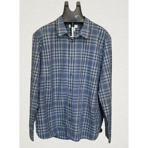 Calvin Klein Long Sleeve Buttondown Blue Plaid men's XXL